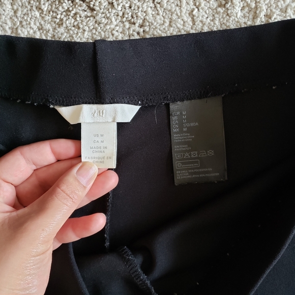 H&M Wide Pants Large Black - Picture 3 of 6